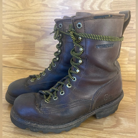 Chippewa Logger Work Boots Men’s Size 8M Waterproof Brown Leather 8" #73100 - Picture 5 of 16